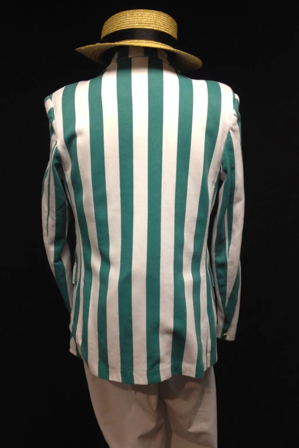 1920s Boater Man (Green & White) (HIRE ONLY)