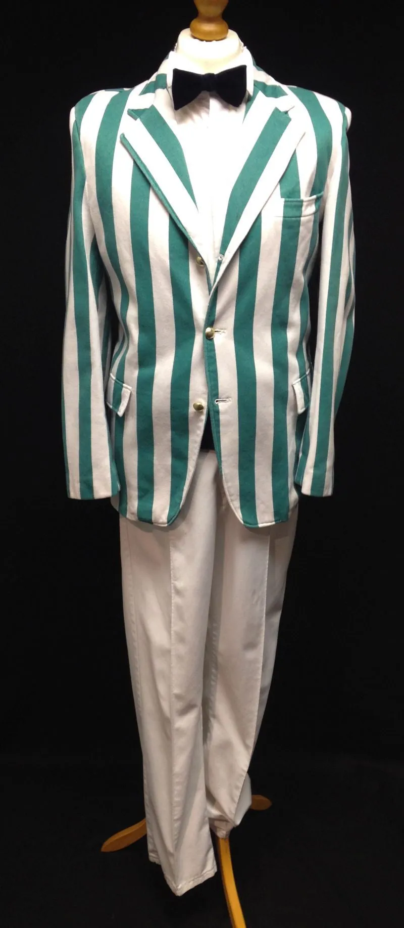 1920s Boater Man (Green & White) (HIRE ONLY)