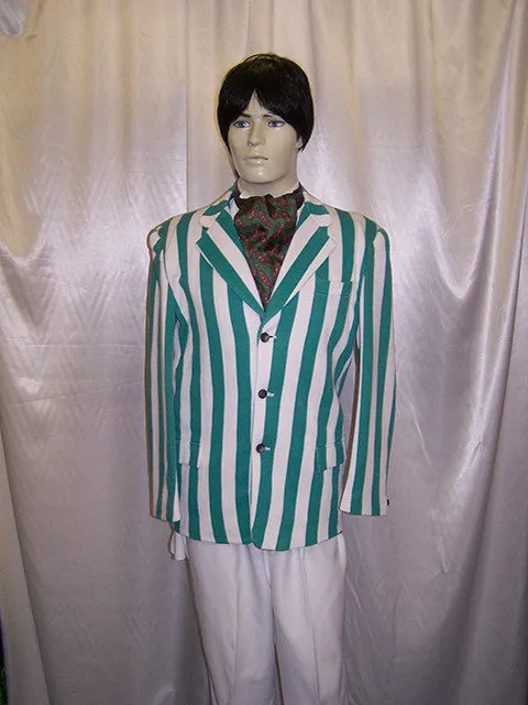 1920s Boater Man (Green & White) (HIRE ONLY)