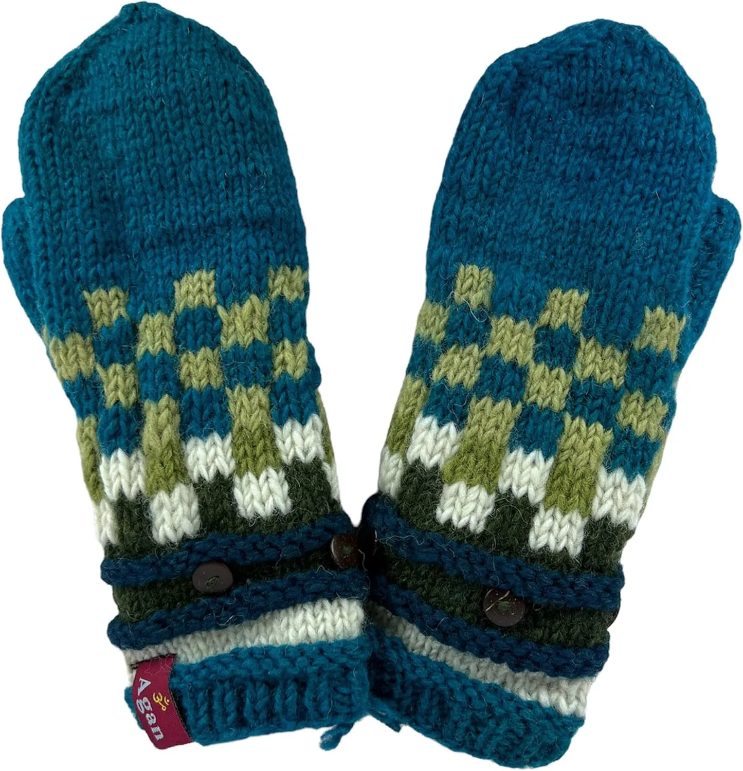 Agan Traders Women's 2025 Spring Assorted Women's Knit Wool Thick Hat Mitten Fingerless Glove Warm Fleece Lined Himalaya