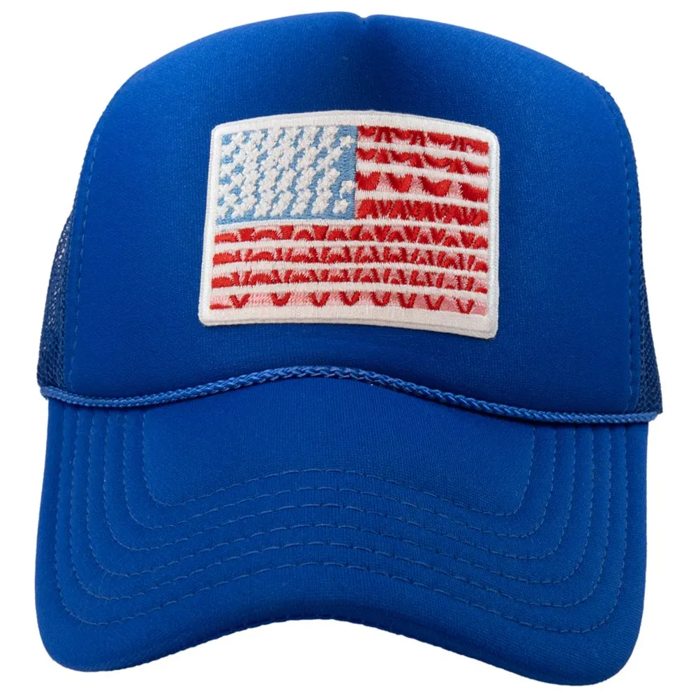 American Flag Wholesale Women's Foam Trucker Hat
