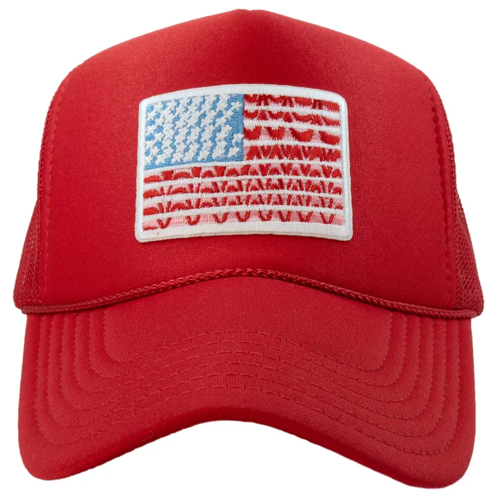 American Flag Wholesale Women's Foam Trucker Hat