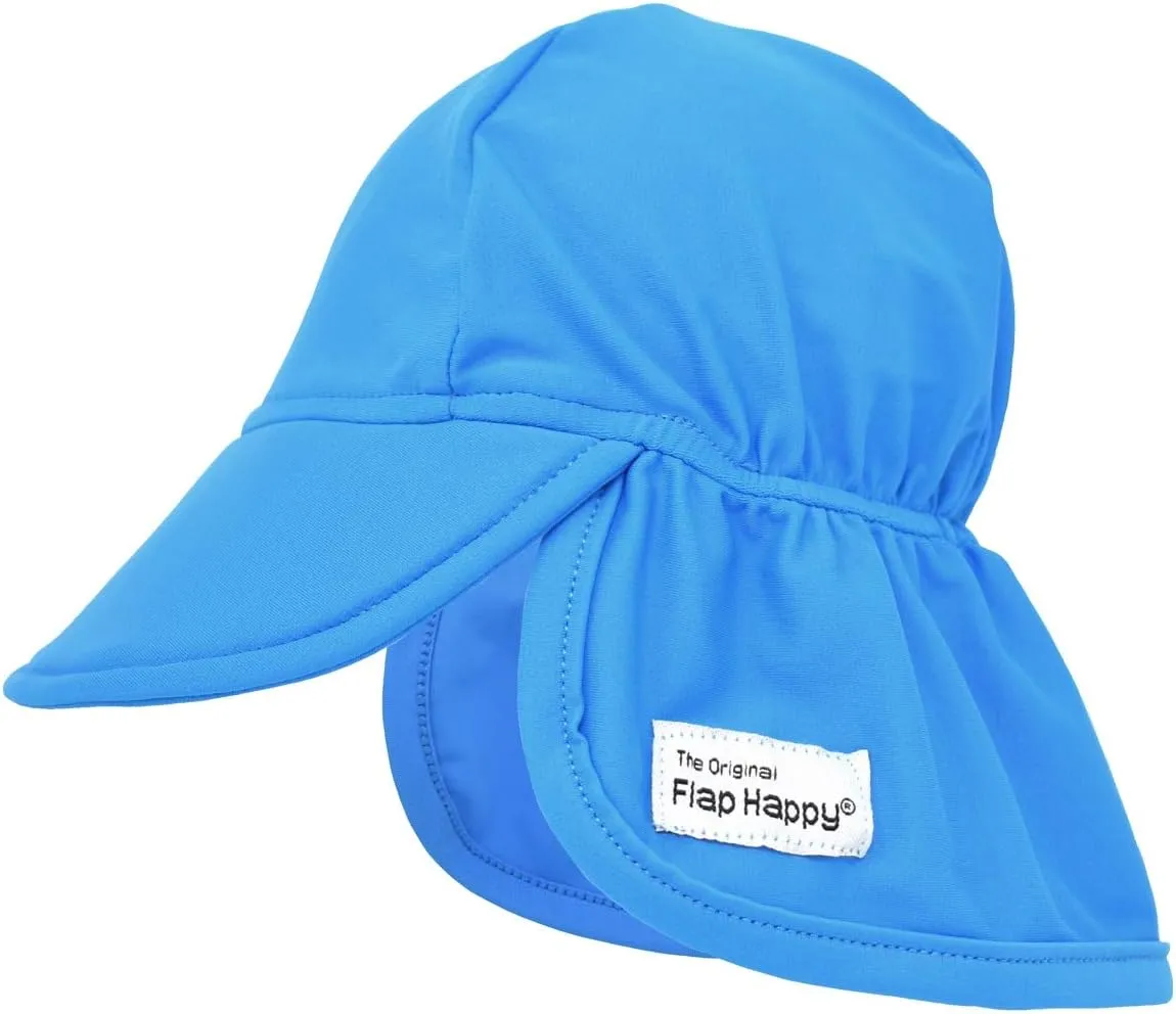Baby and Childrens Swim Flap Hat UPF 50 , Highest Certified UV Sun Protection, Azo-free dye, Floats on Water