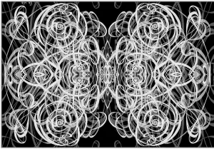 Black & White Smoke Signals. Long Silk Scarves