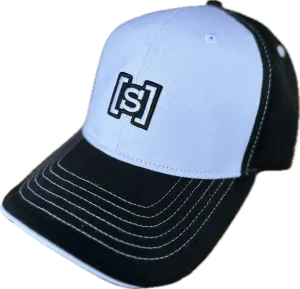 Black and White Trucker with "S" Embroidered Logo