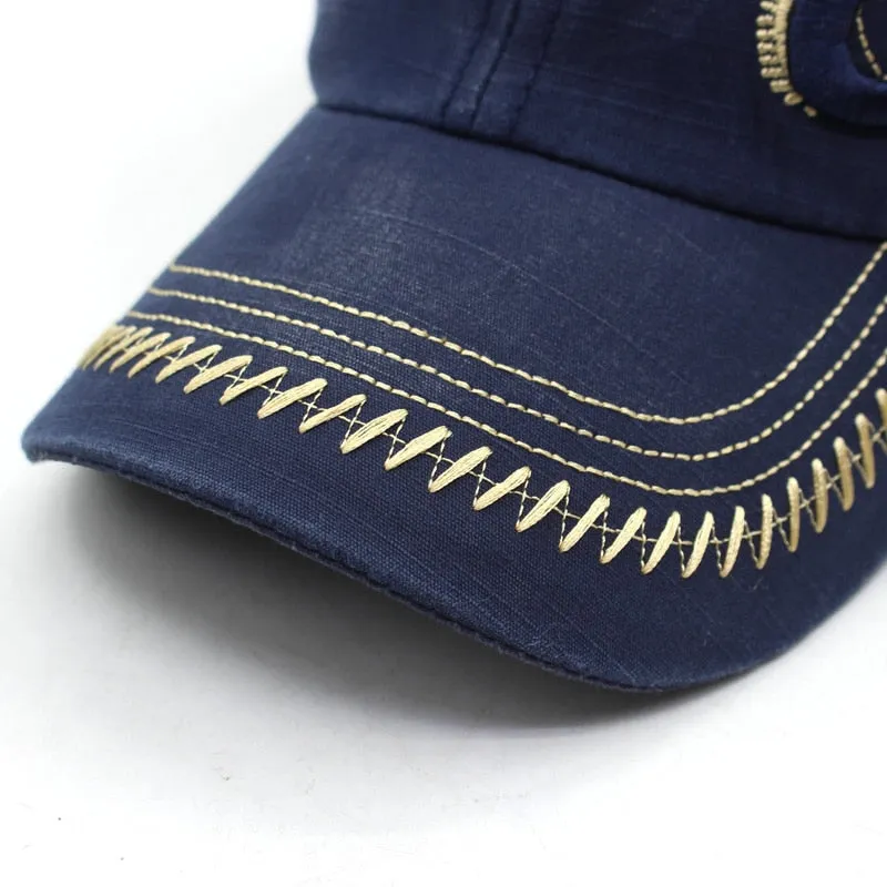 Classic Embossed Vintage Snapback Cap