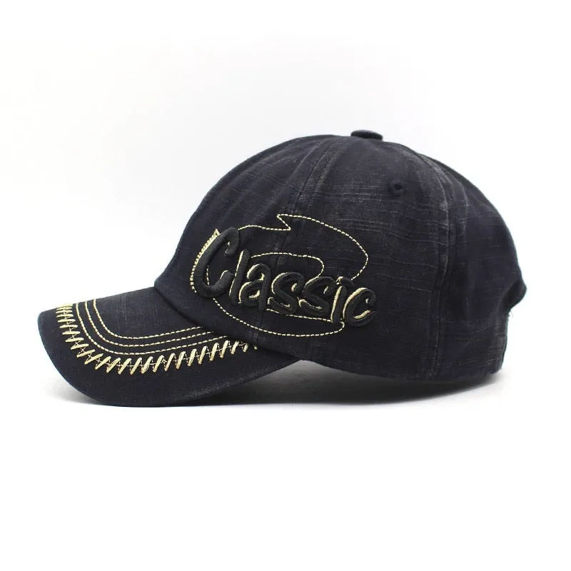 Classic Embossed Vintage Snapback Cap