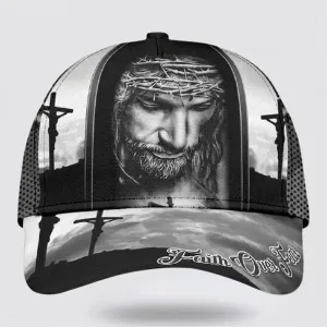 Crucifixion Of Jesus Faith Over Fear Baseball Cap - Christian Hats for Men and Women