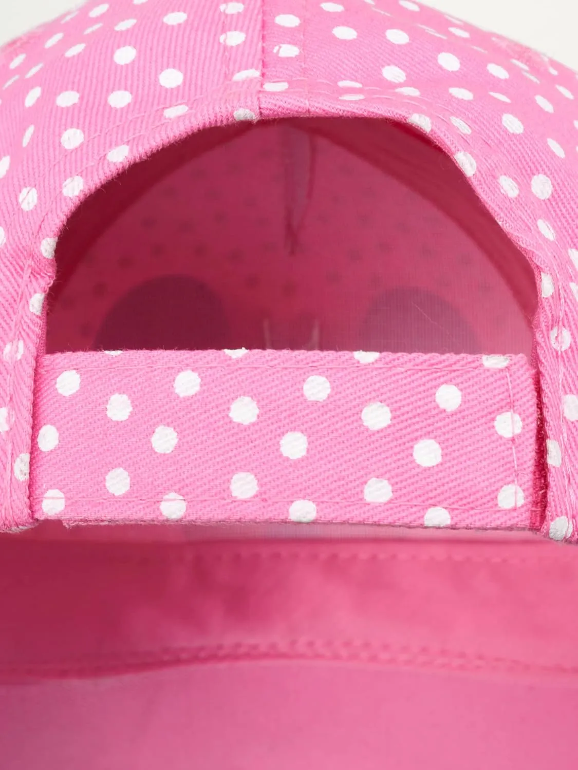 Disney Girls' Minnie Mouse Baseball Cap - 3D Bow Curved Brim Strap Back Hat (4-7)