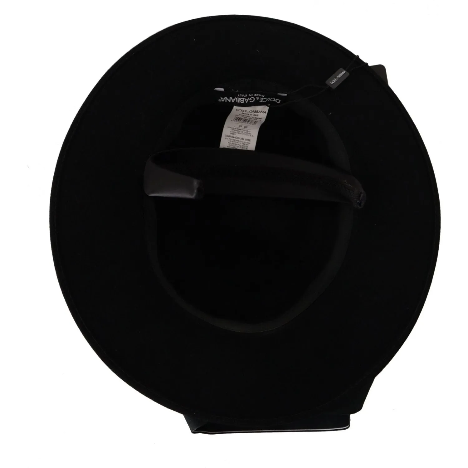 Dolce & Gabbana Elegant Wide Brim Black Hat