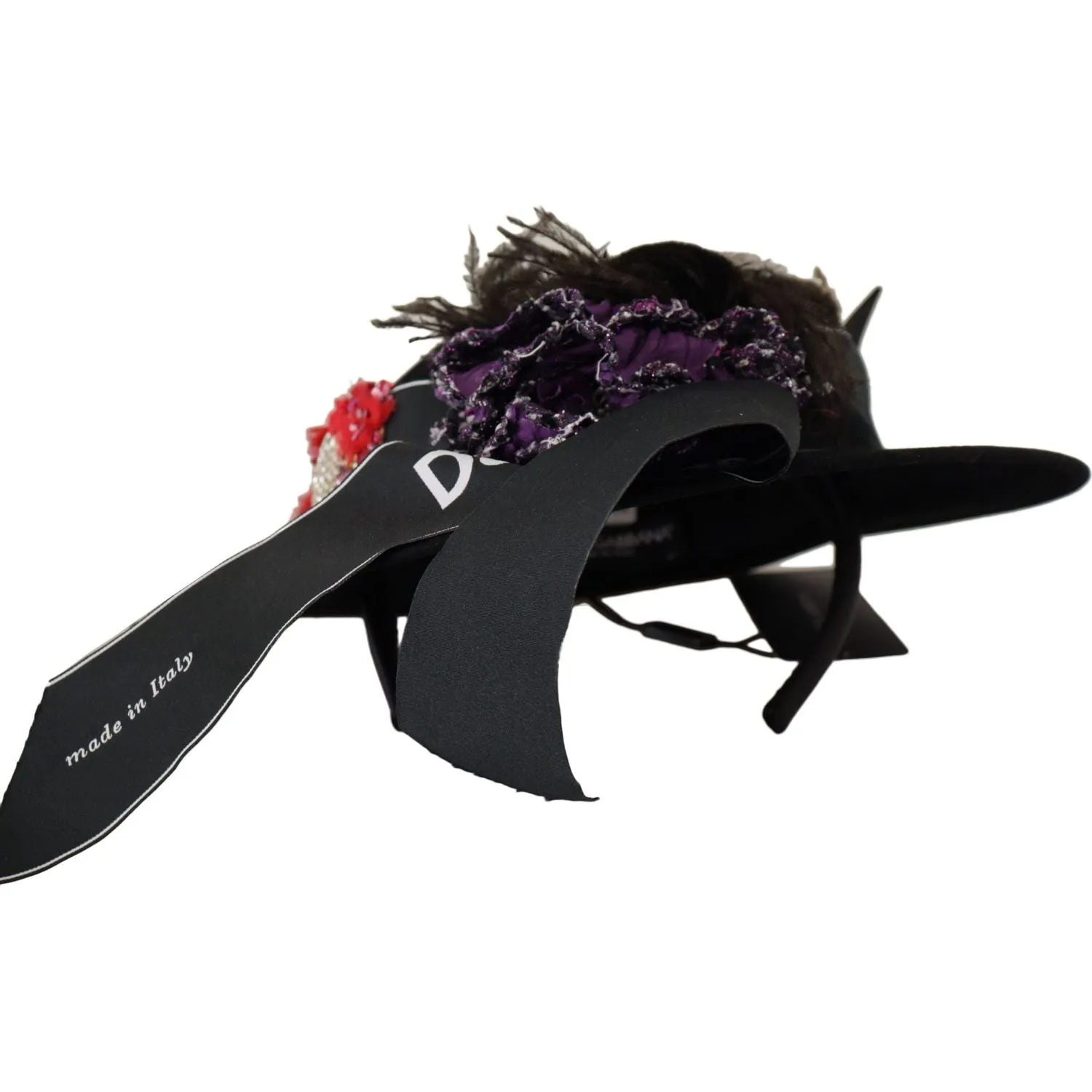 Dolce & Gabbana Elegant Wide Brim Black Hat