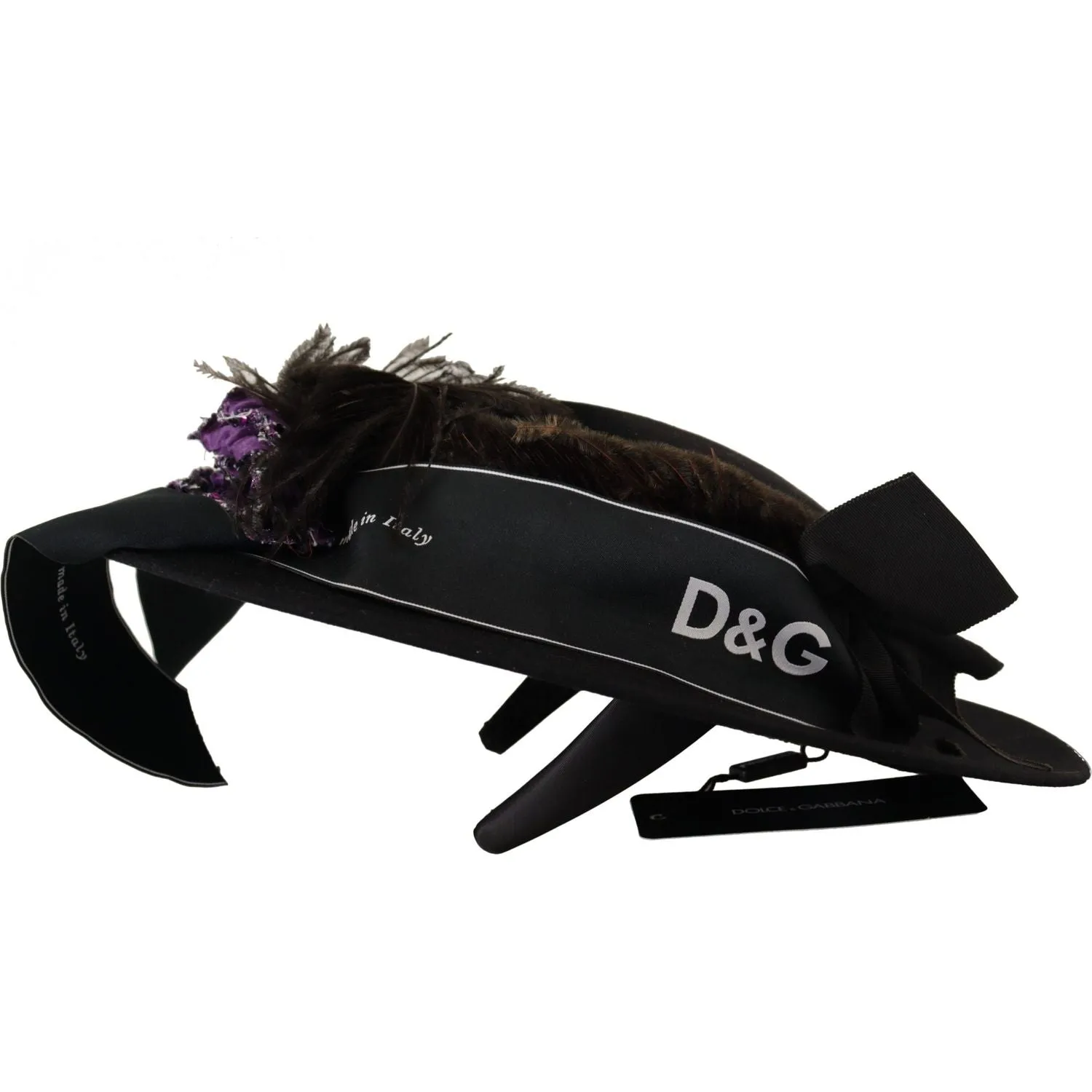 Dolce & Gabbana Elegant Wide Brim Black Hat