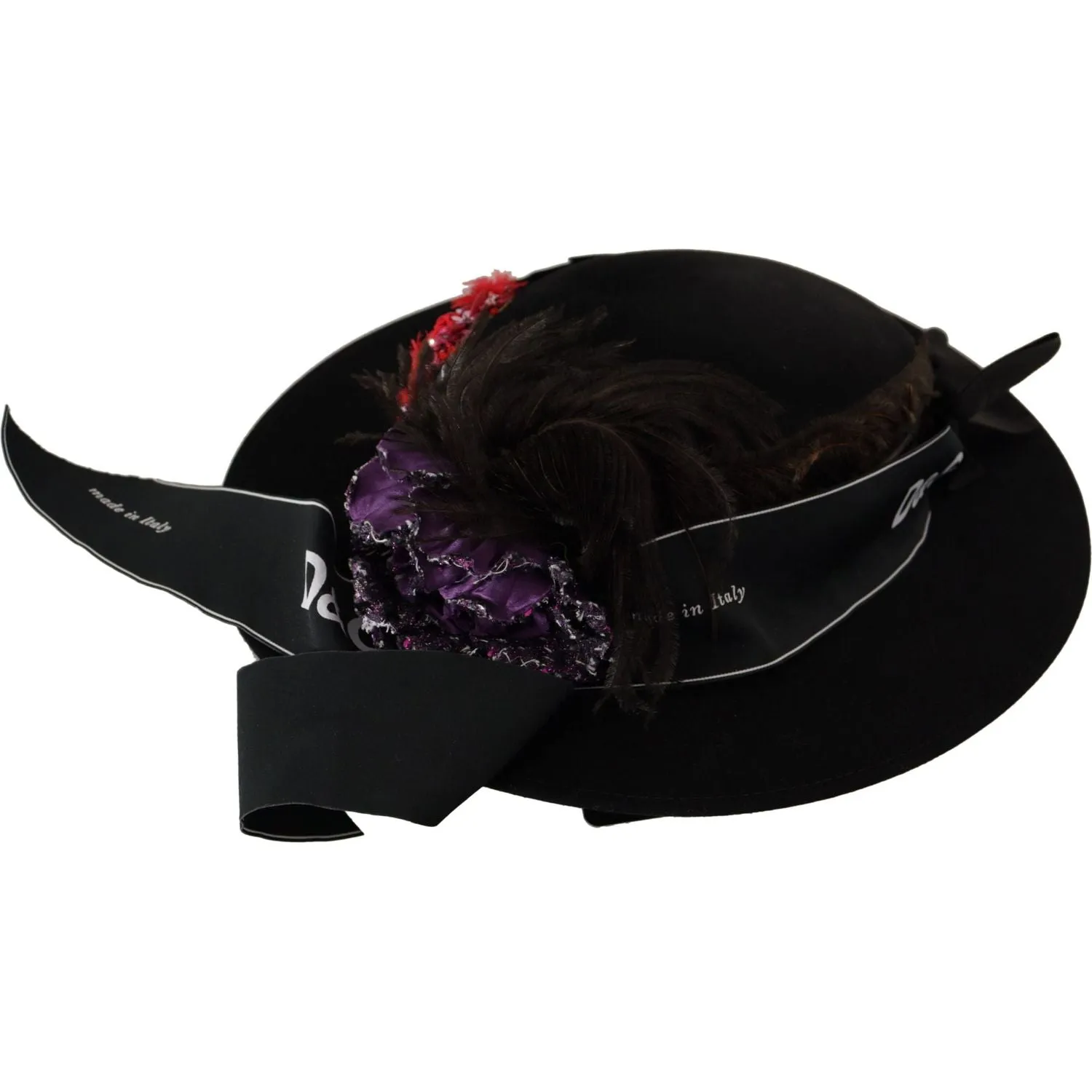 Dolce & Gabbana Elegant Wide Brim Black Hat