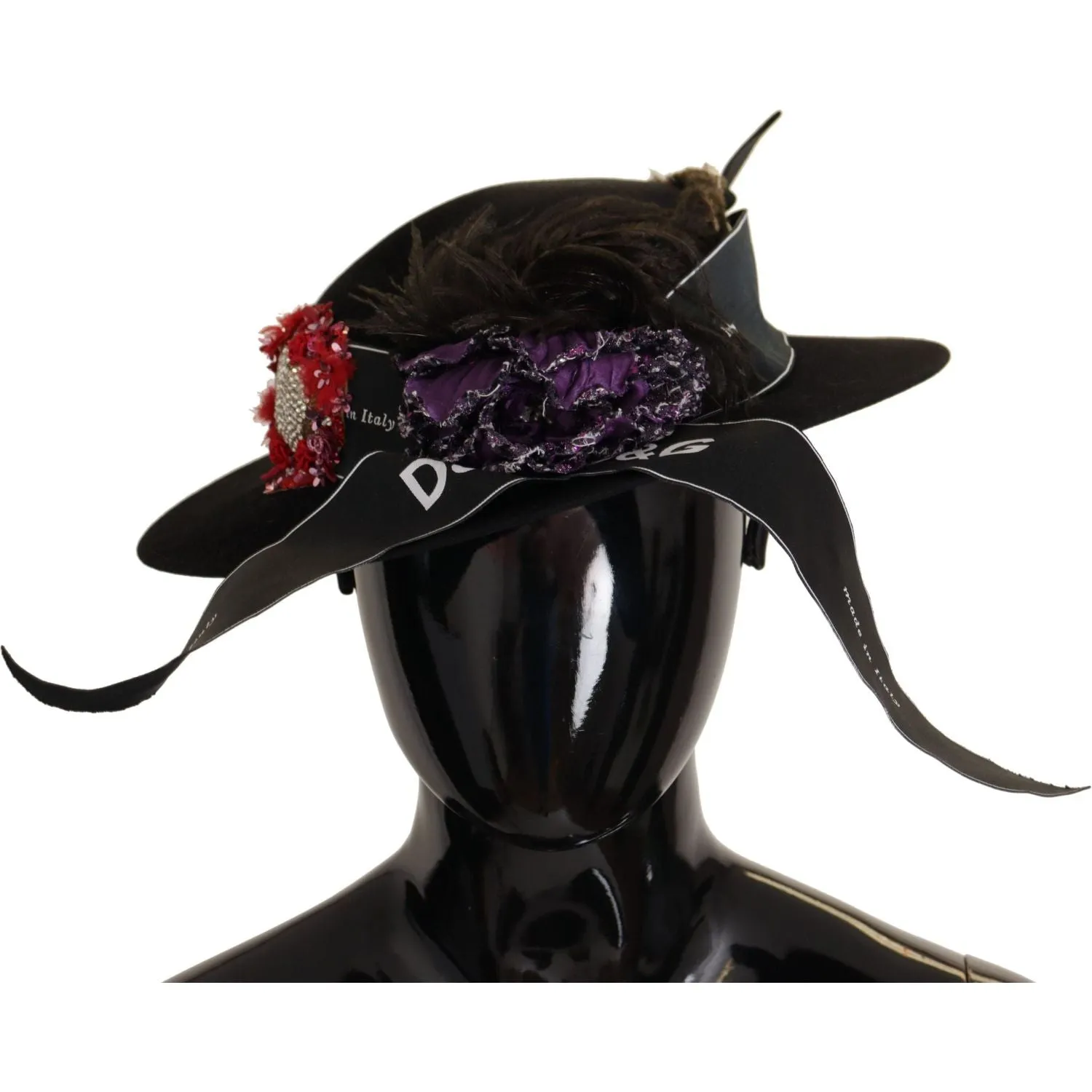 Dolce & Gabbana Elegant Wide Brim Black Hat