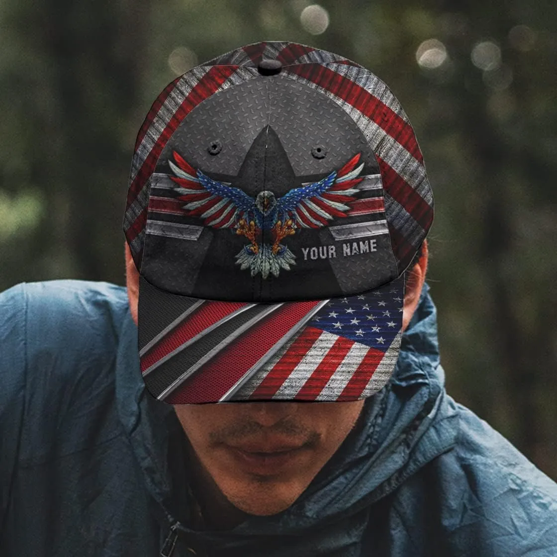 Eagle Custom Name Baseball Cap - Christian Hats for Men and Women