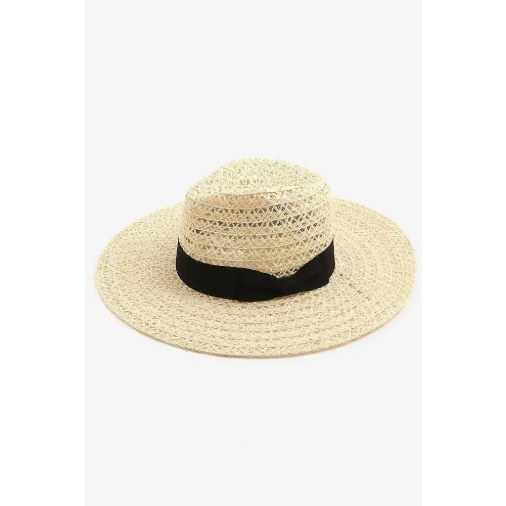 Elevate Your Look with the Fame Wide Brim Straw Weave Sun Hat