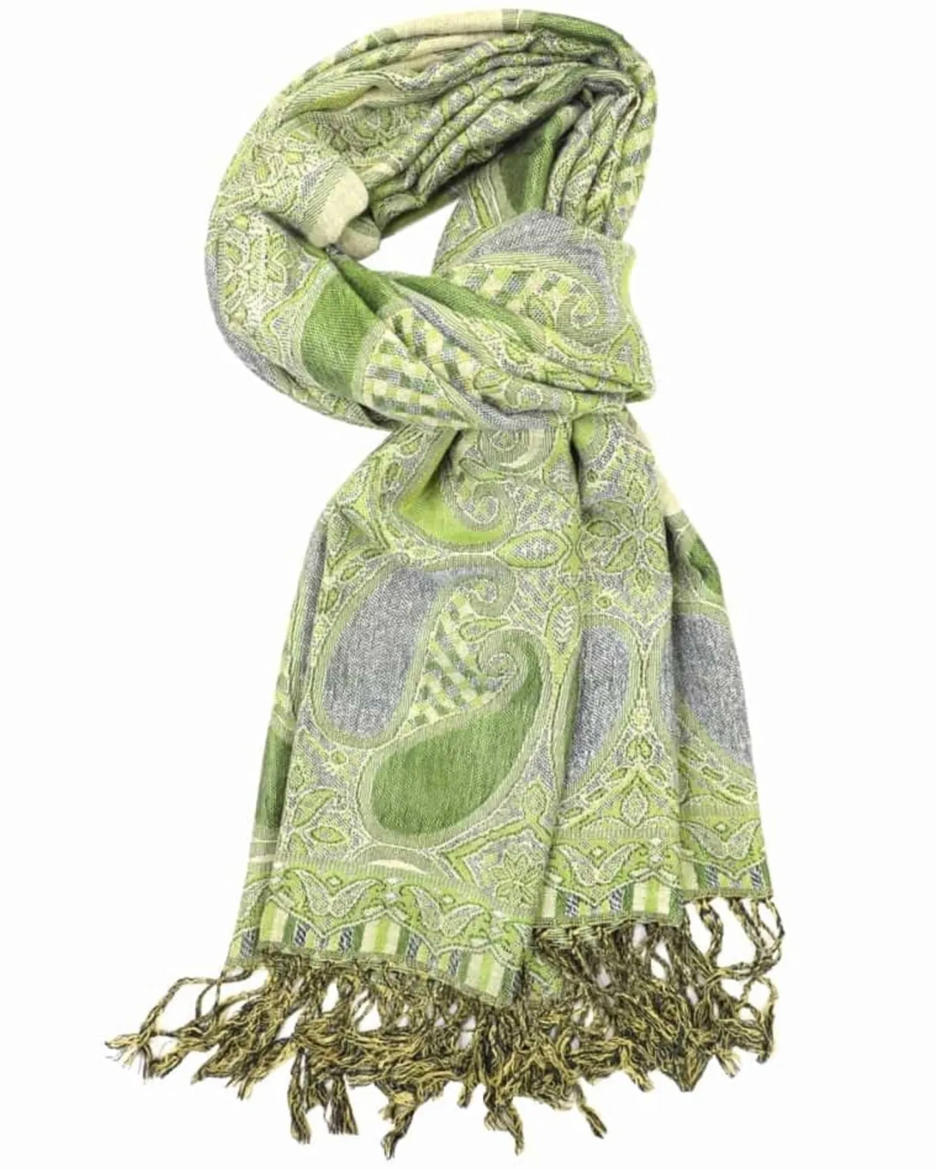 Green Paisley Rave Pashmina