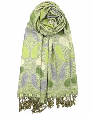 Green Paisley Rave Pashmina