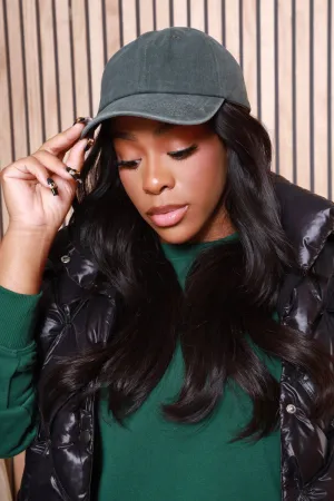 Hats Off Vintage Wash Baseball Cap - Hunter Green