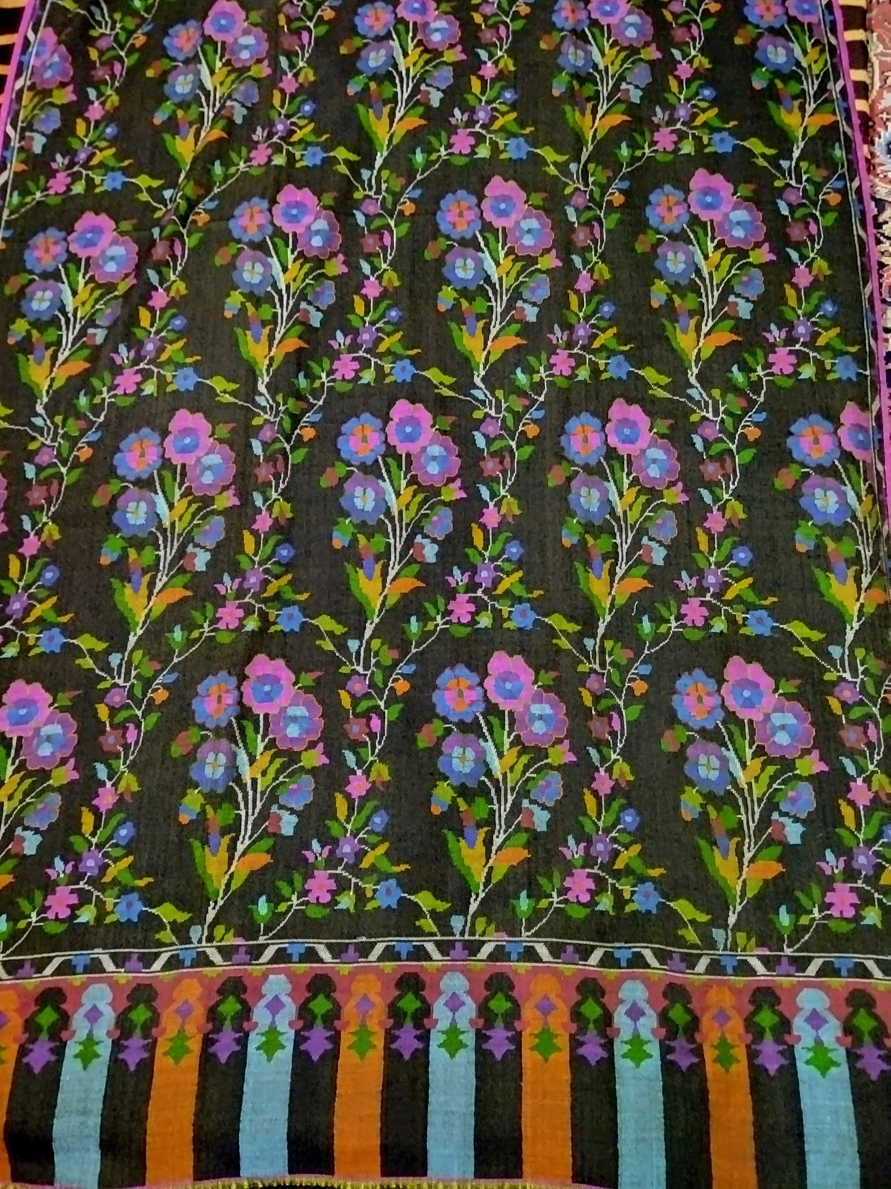 Kani weave pashmina shawl allover 40x80 inch