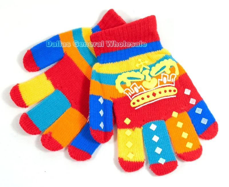 Little Girls Cute Knitted Gloves Wholesale