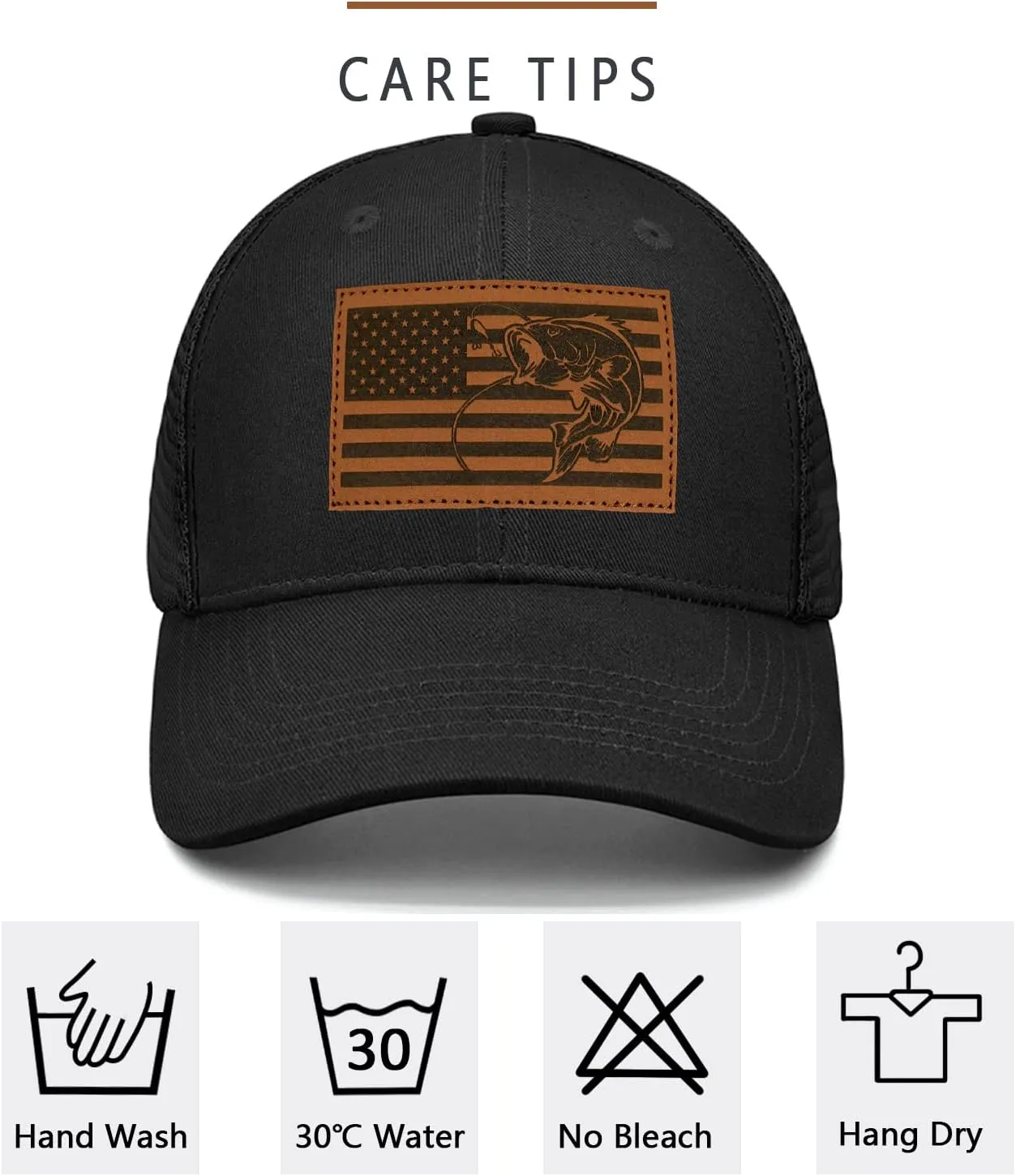 Men's Hat Gifts for Dad Husband Grandpa Father's Day Christmas Birthday Gifts Trucker Hat Leather Pattern Baseball Cap
