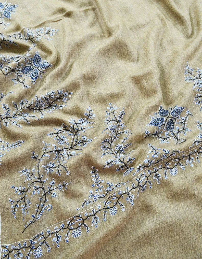natural Men Embroidery Pashmina Shawl 7853
