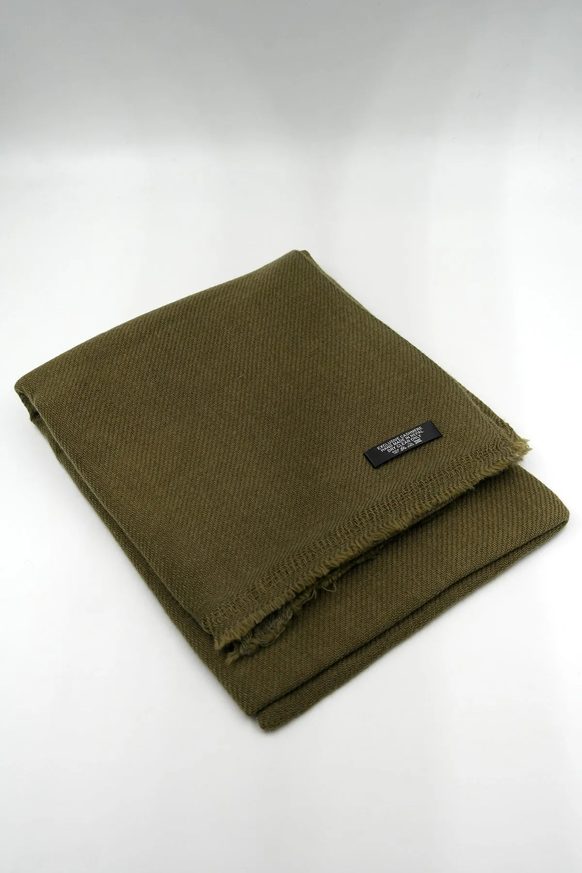 Olive Green color Pure Pashmina Shawl