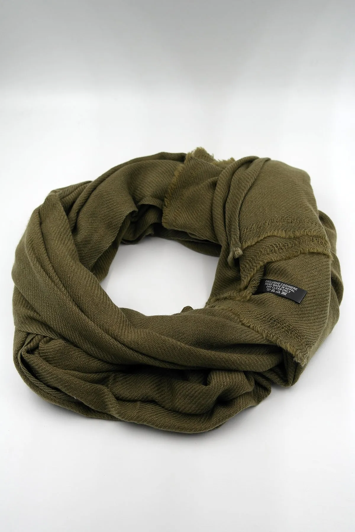 Olive Green color Pure Pashmina Shawl
