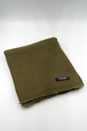 Olive Green color Pure Pashmina Shawl