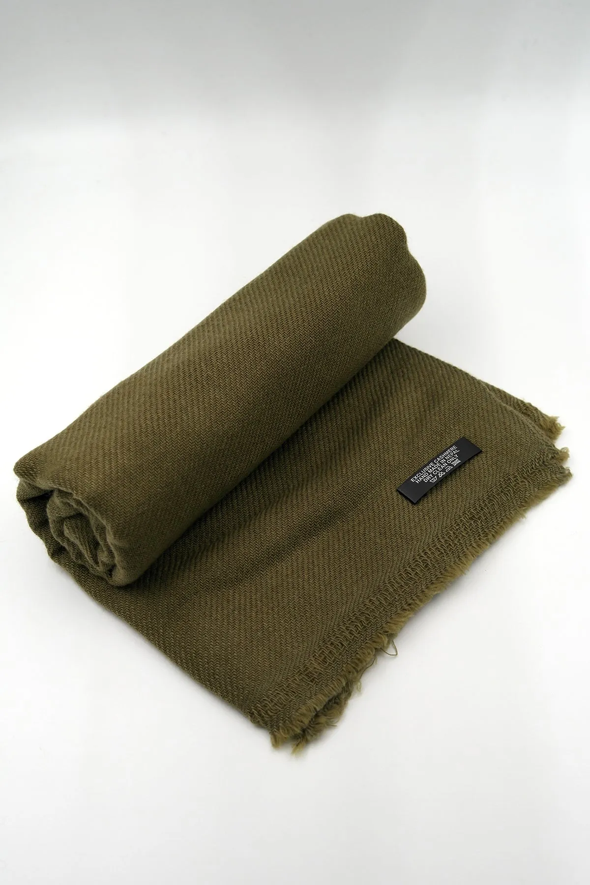 Olive Green color Pure Pashmina Shawl