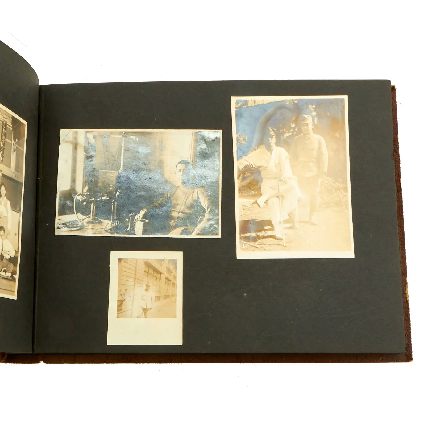 Original Imperial Japanese Army WWII Service Memories Personal Photo Album Featuring Emperor Hirohito - 63 Pictures
