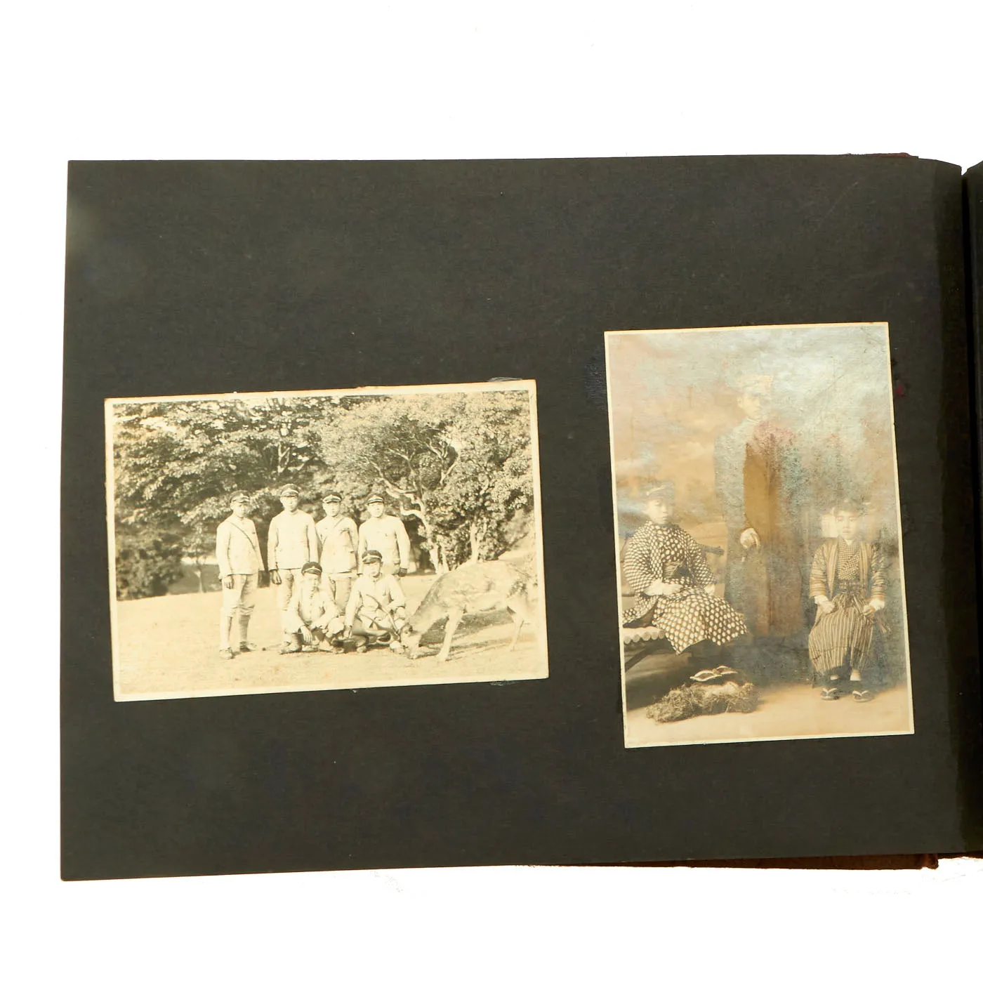Original Imperial Japanese Army WWII Service Memories Personal Photo Album Featuring Emperor Hirohito - 63 Pictures