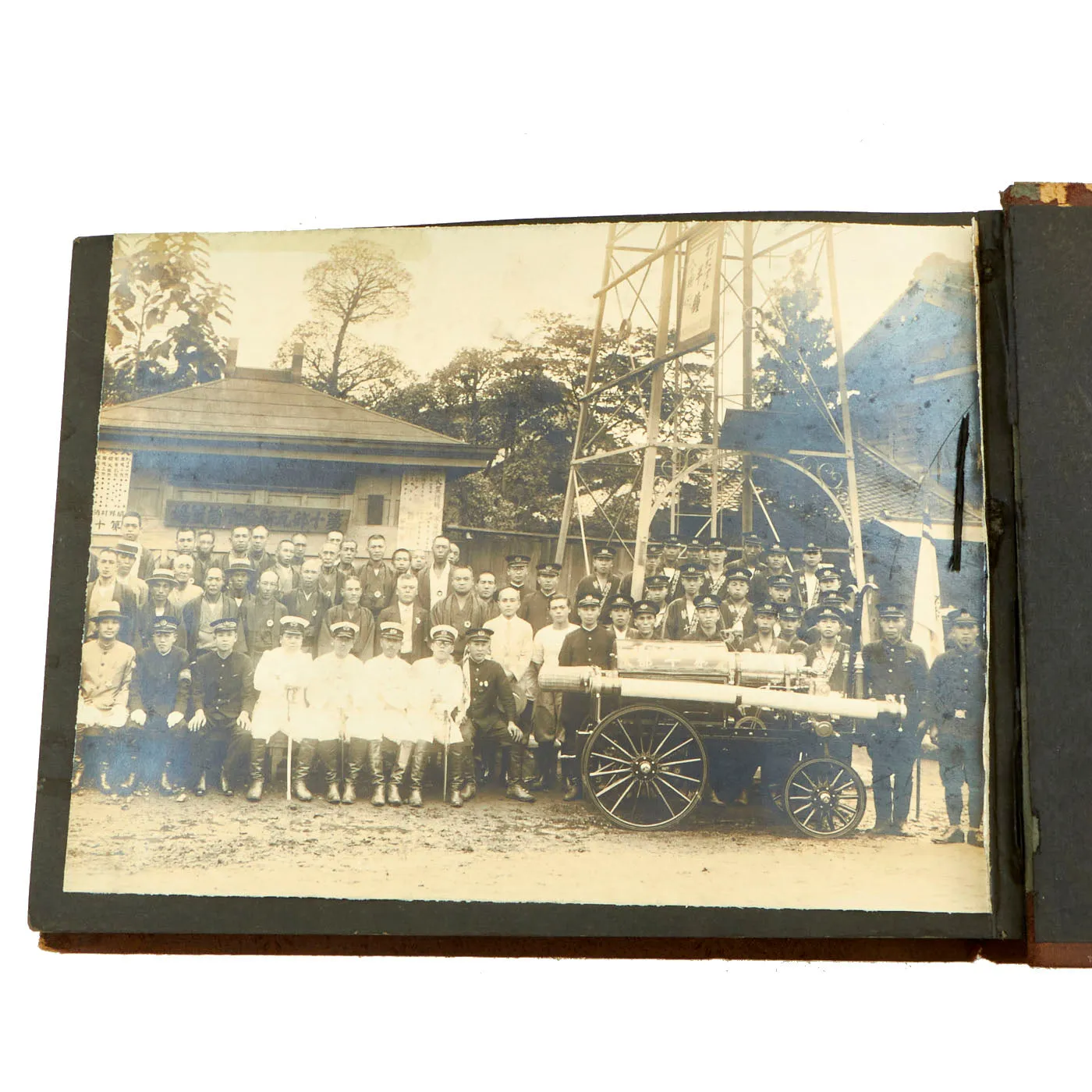 Original Imperial Japanese Army WWII Service Memories Personal Photo Album Featuring Emperor Hirohito - 63 Pictures