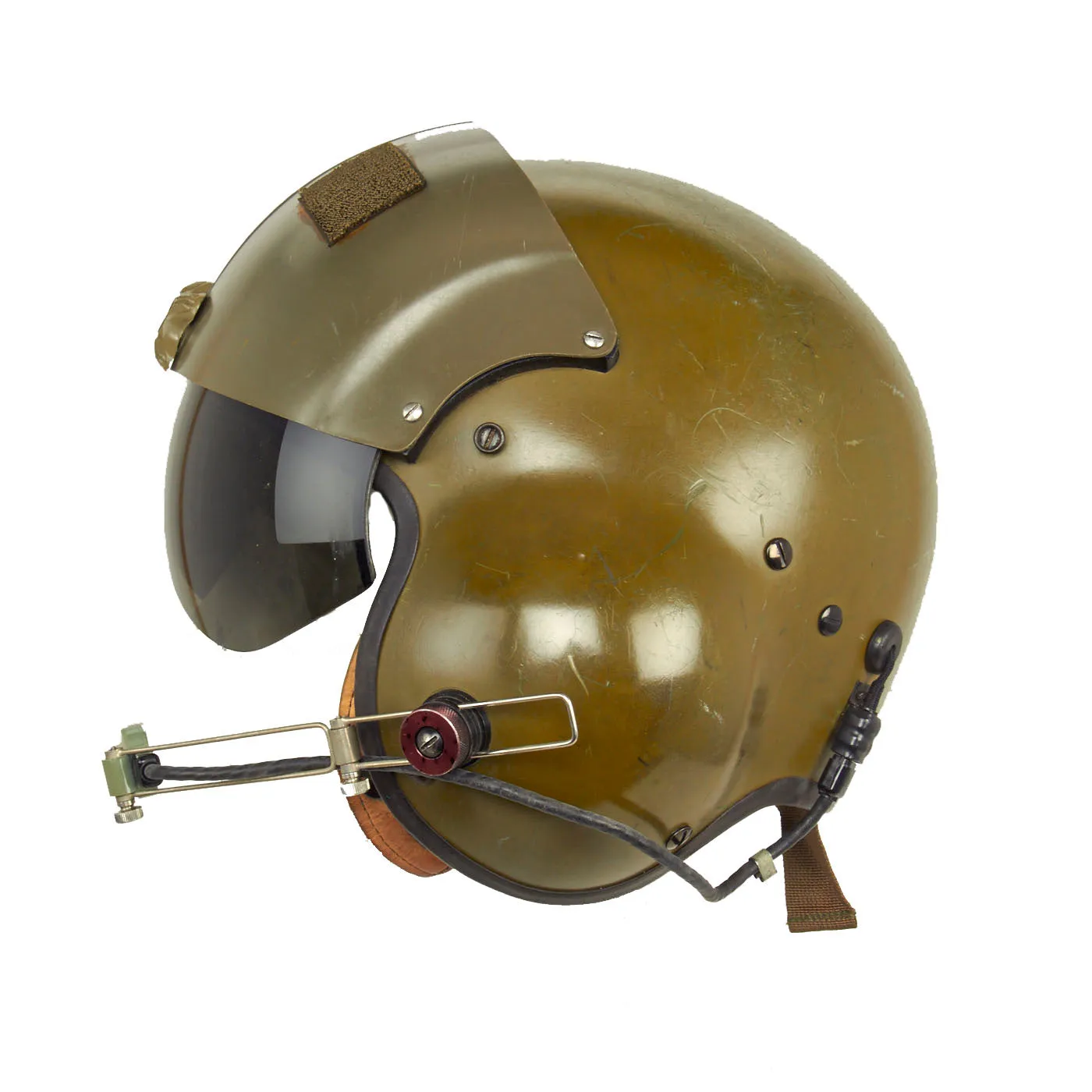 Original U.S. Vietnam War Era Named  Gentex SPH-4 Helmet Helicopter Pilot With Helmet Bag and Flight Gloves - Size Extra Large