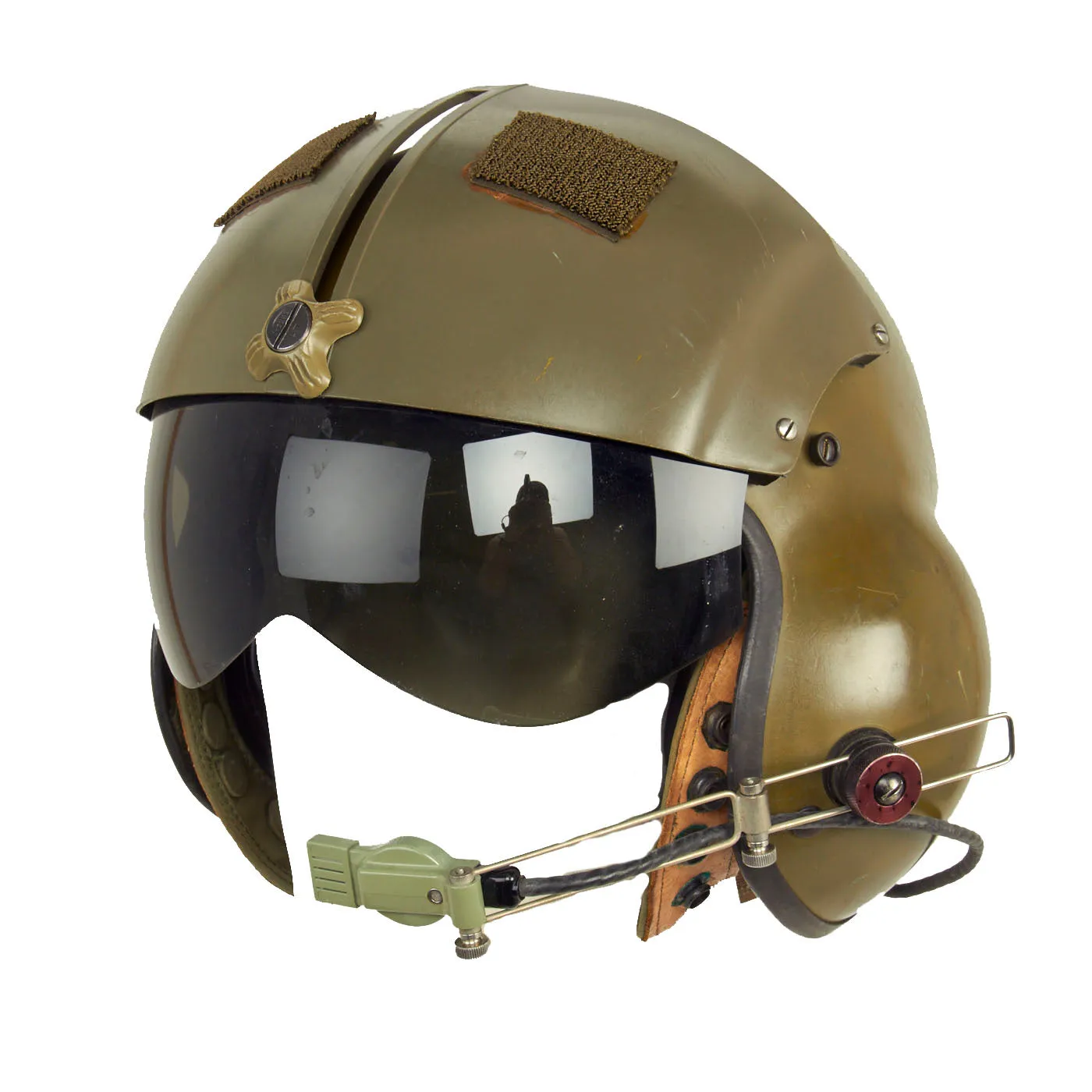 Original U.S. Vietnam War Era Named  Gentex SPH-4 Helmet Helicopter Pilot With Helmet Bag and Flight Gloves - Size Extra Large