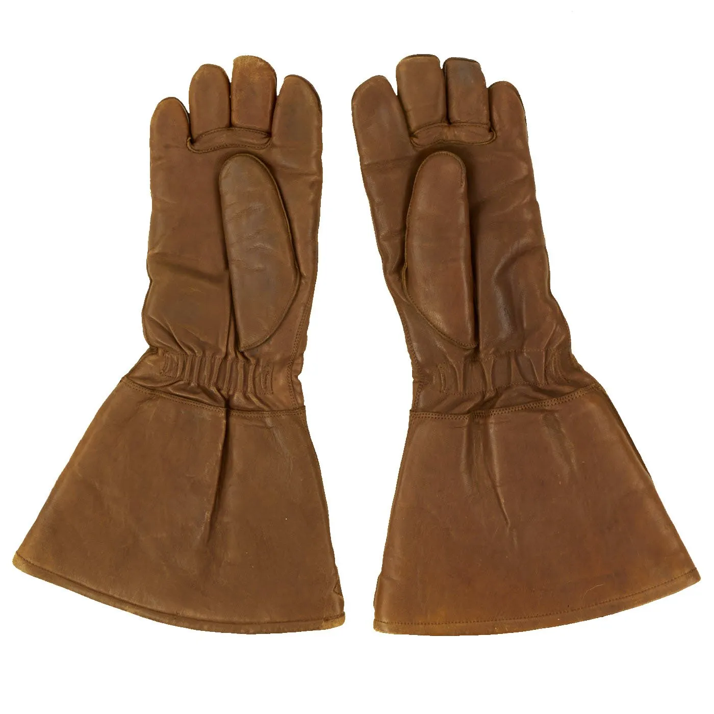 Original U.S. WWII Army Air Corps Private Purchase Shearling Flying Gloves - Size 8
