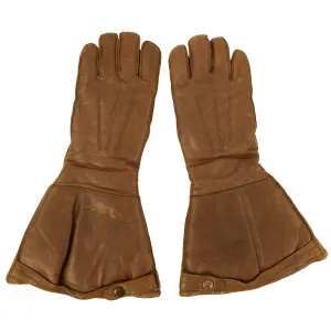 Original U.S. WWII Army Air Corps Private Purchase Shearling Flying Gloves - Size 8