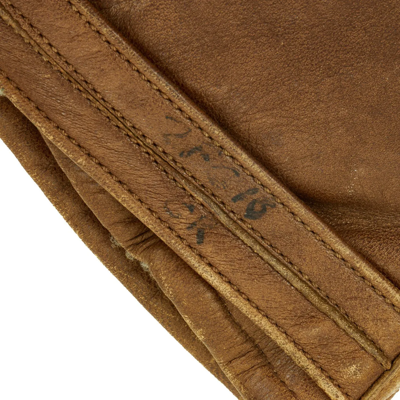 Original U.S. WWII Army Air Corps Private Purchase Shearling Flying Gloves - Size 8