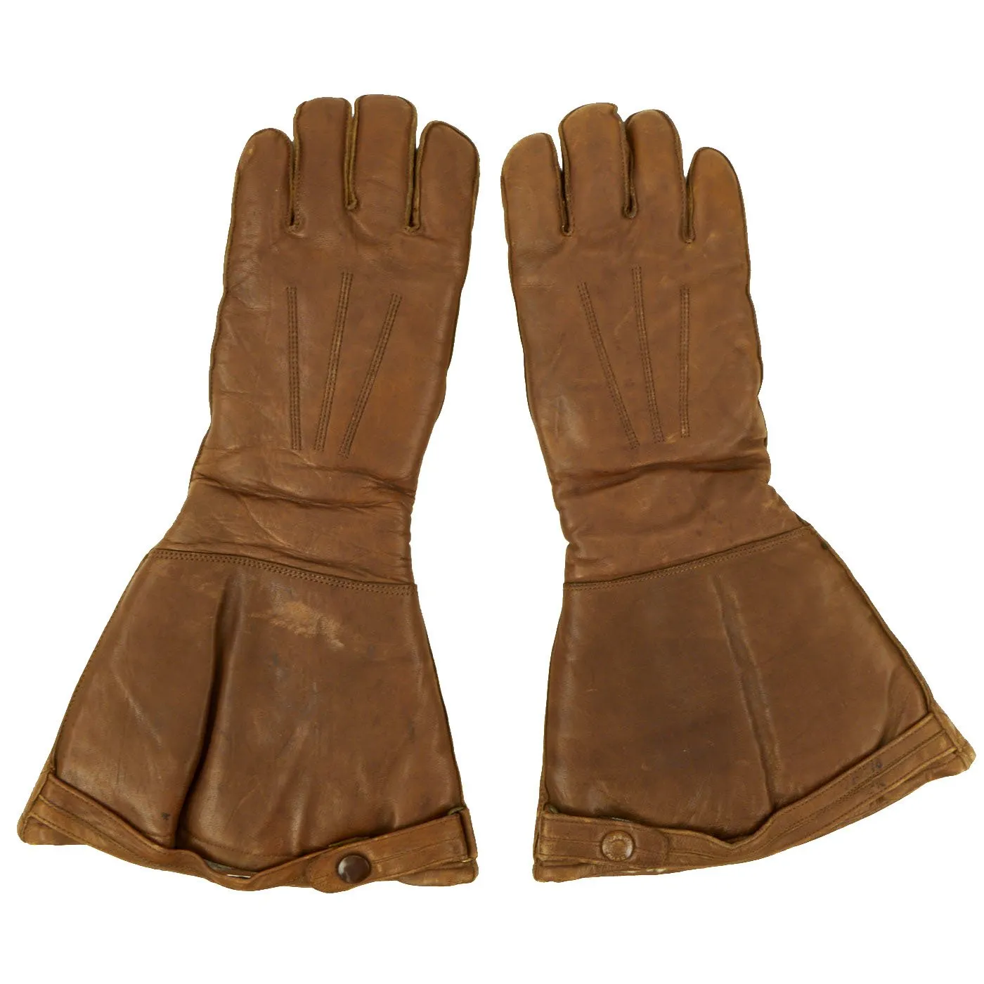 Original U.S. WWII Army Air Corps Private Purchase Shearling Flying Gloves - Size 8