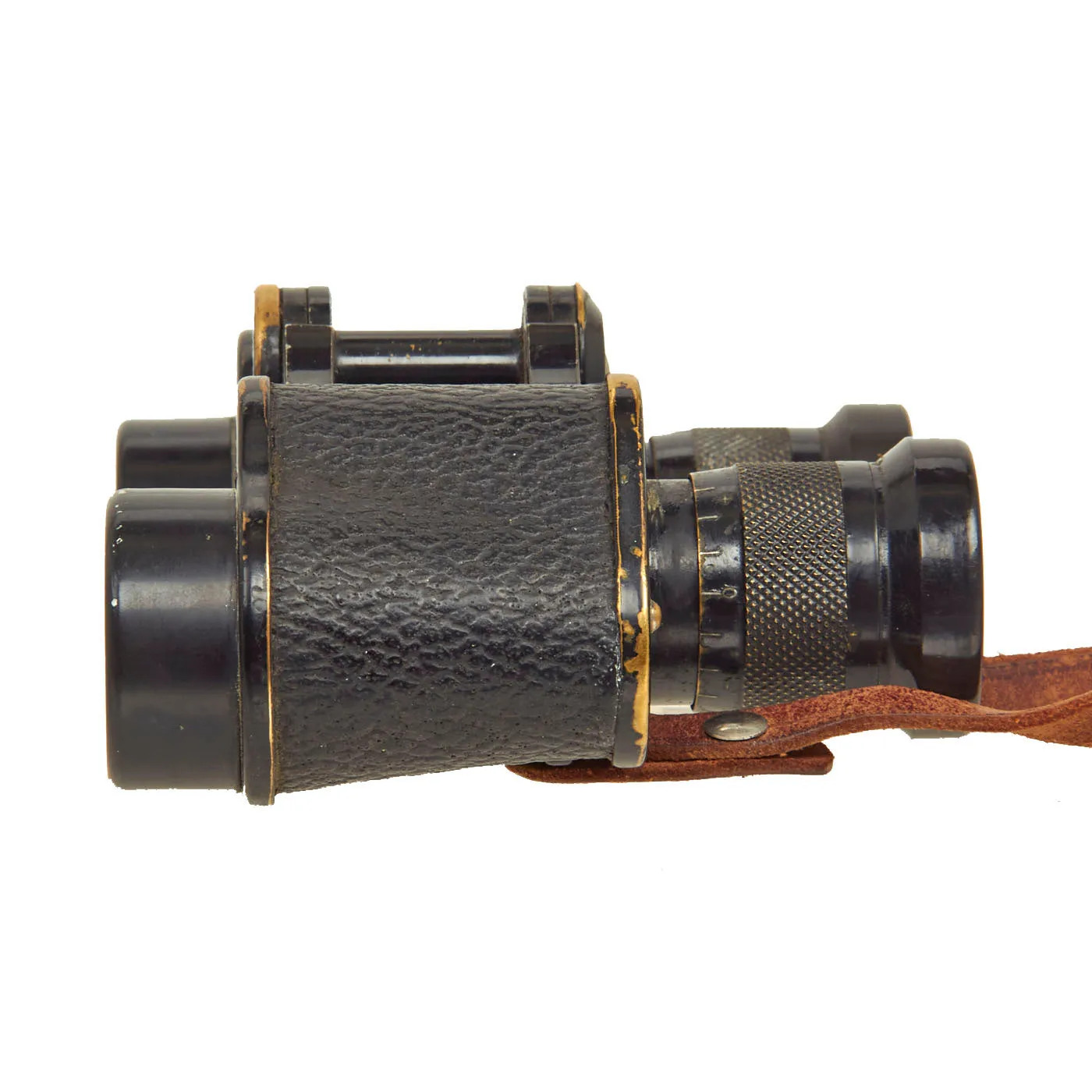 Original WWII Imperial Japanese 6x24 Binoculars by Kaikosha with Leather Case and Neck Strap