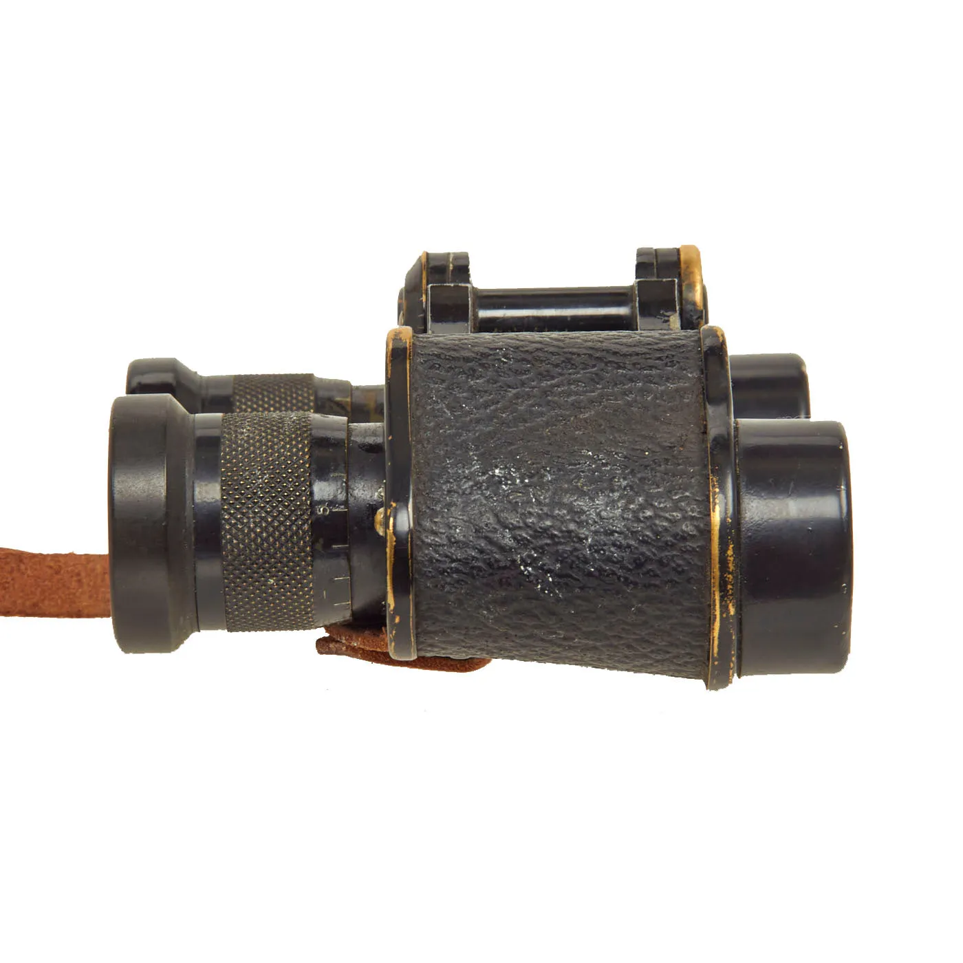 Original WWII Imperial Japanese 6x24 Binoculars by Kaikosha with Leather Case and Neck Strap