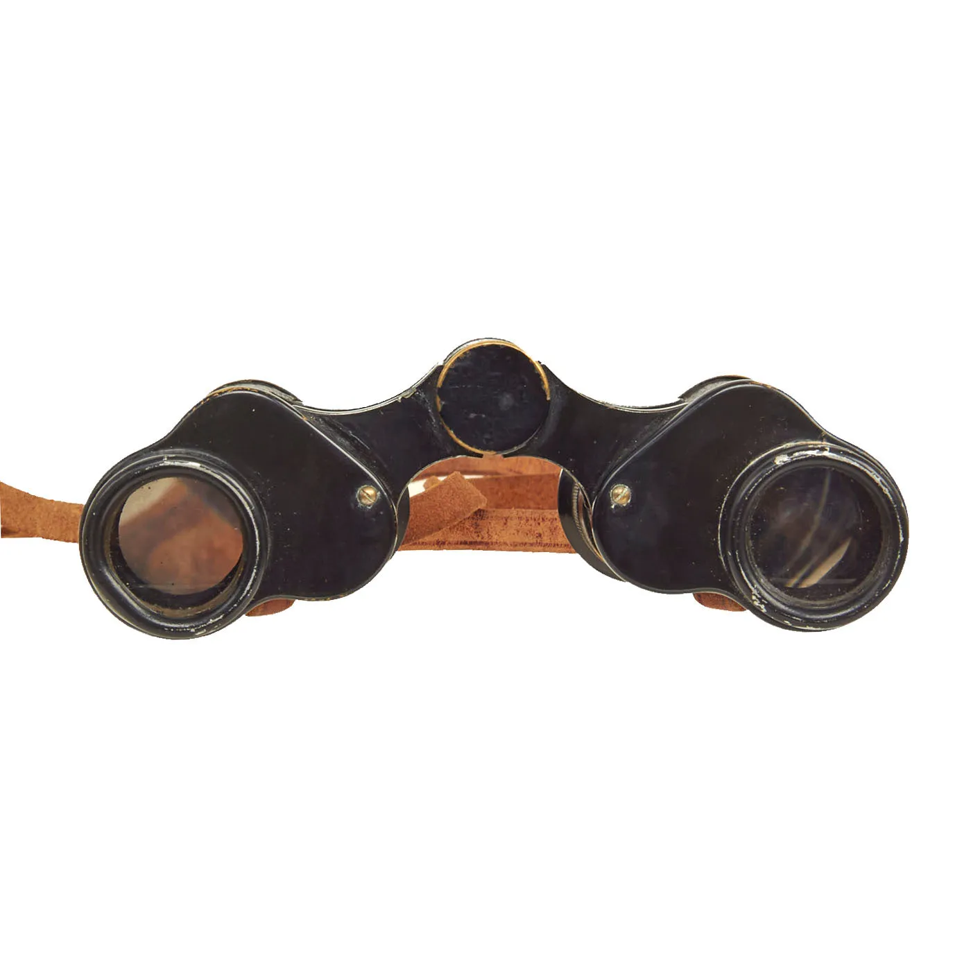 Original WWII Imperial Japanese 6x24 Binoculars by Kaikosha with Leather Case and Neck Strap