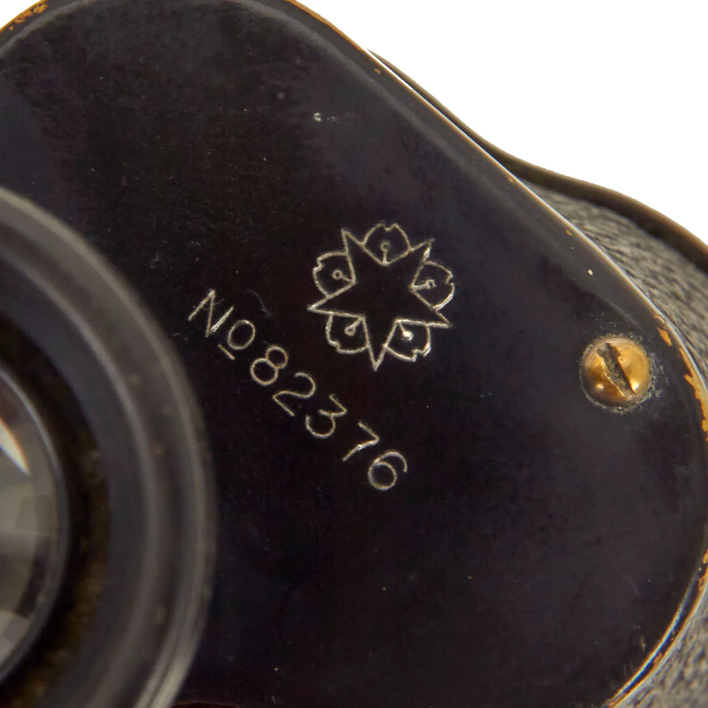 Original WWII Imperial Japanese 6x24 Binoculars by Kaikosha with Leather Case and Neck Strap