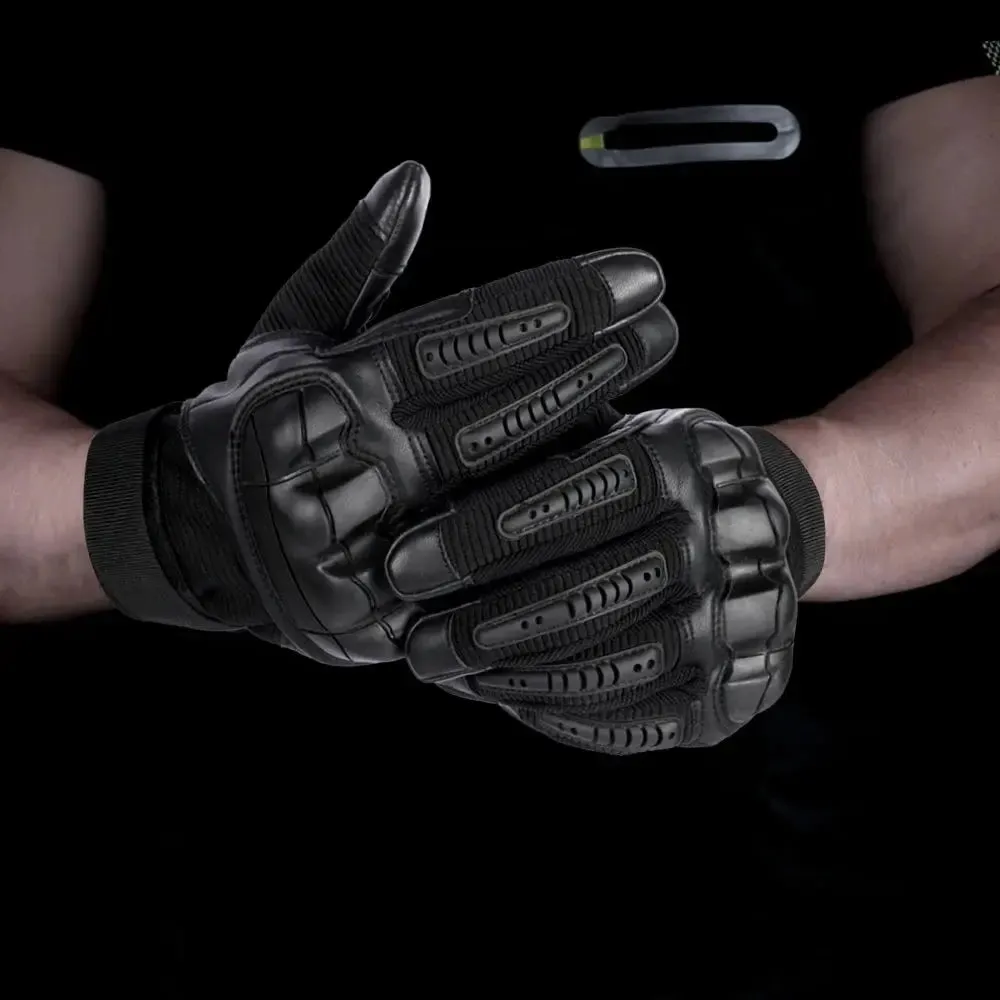 Outdoor Men Women Protective Gear Motorbike Racing Hard Knuckle Touchscreen Leather Motorcycle Gloves