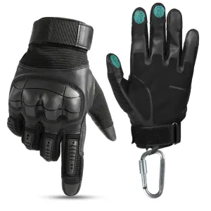 Outdoor Men Women Protective Gear Motorbike Racing Hard Knuckle Touchscreen Leather Motorcycle Gloves