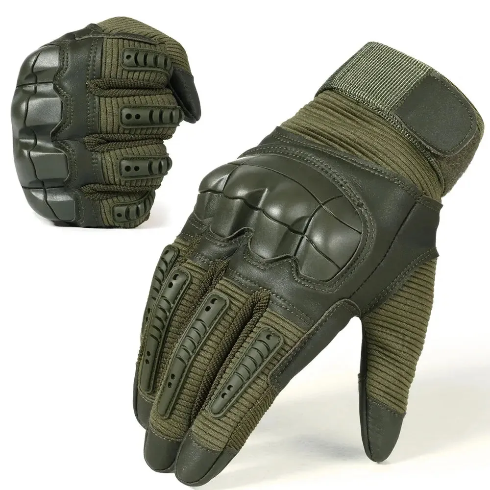 Outdoor Men Women Protective Gear Motorbike Racing Hard Knuckle Touchscreen Leather Motorcycle Gloves