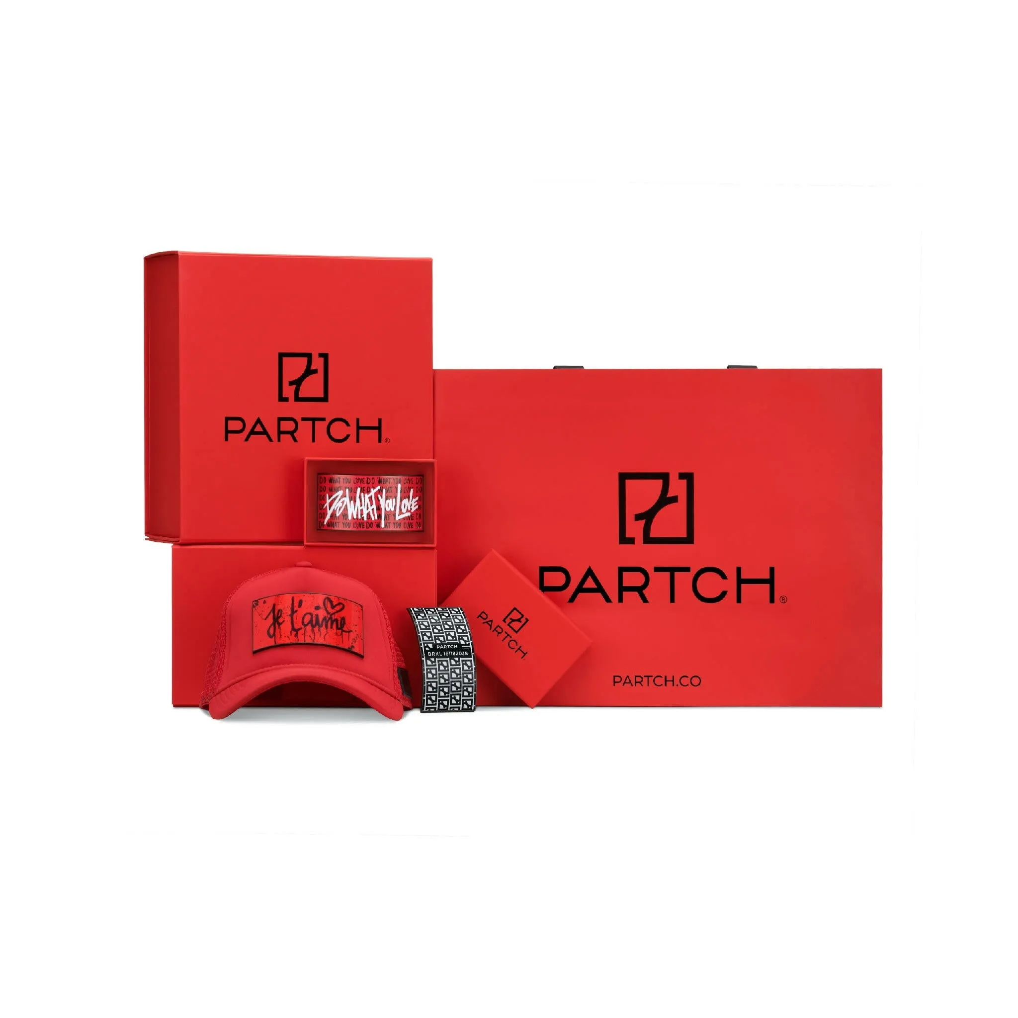 PARTCH BRKL Trucker Hat Red Removable Clip
