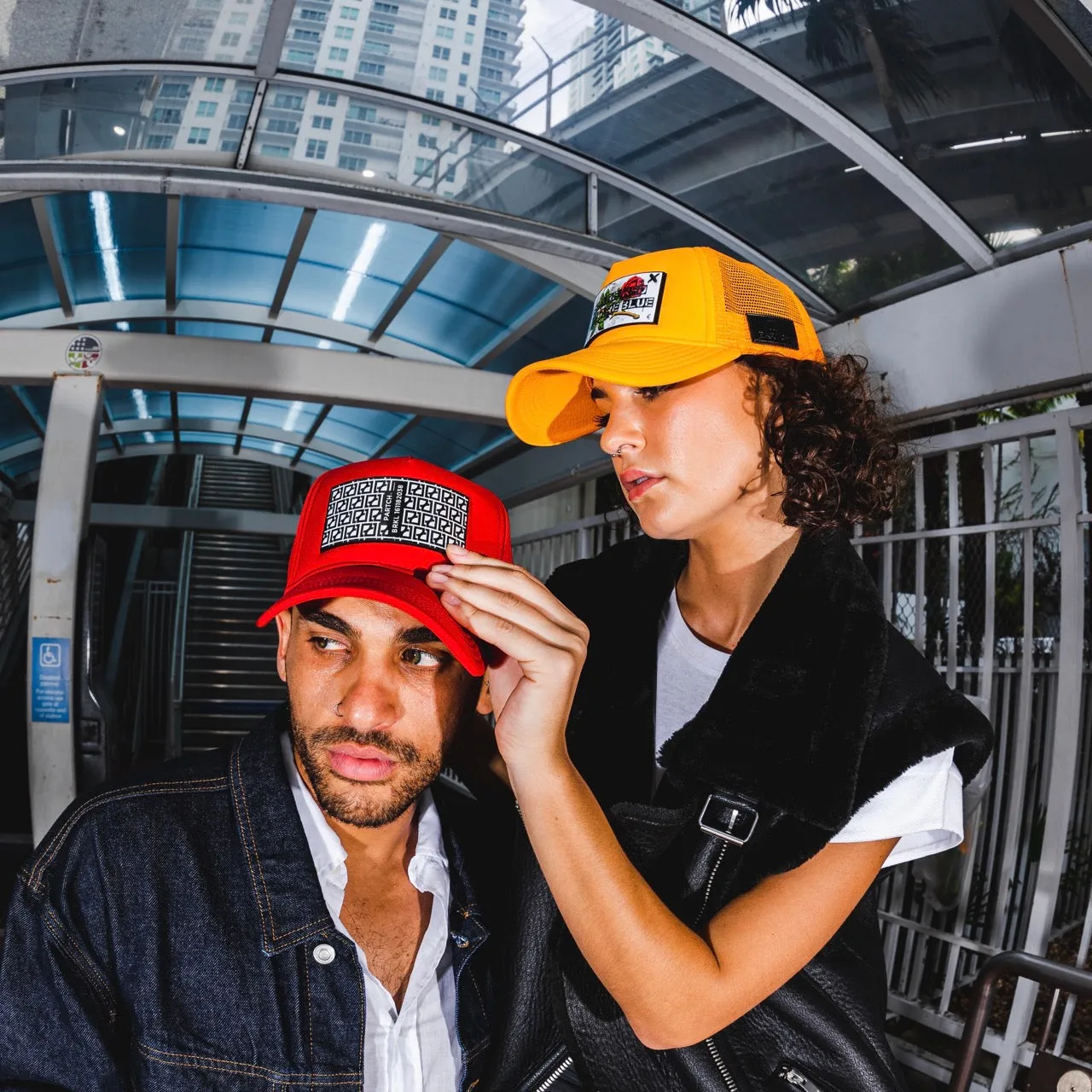 PARTCH BRKL Trucker Hat Red Removable Clip