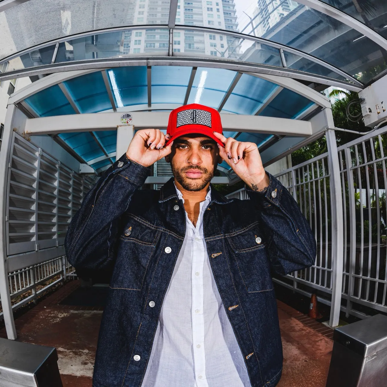 PARTCH BRKL Trucker Hat Red Removable Clip